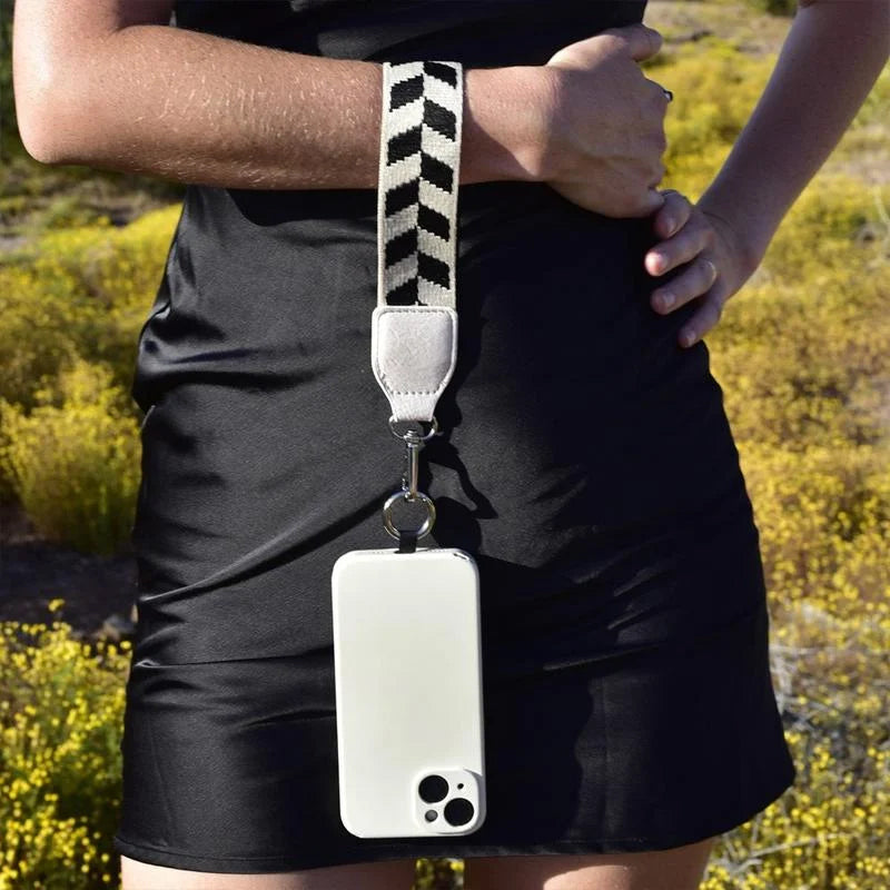 "Multifunktionell telefonrem med blixtlåsväska för män och kvinnor i hållbar nylonkanvas, justerbar och stilren design."