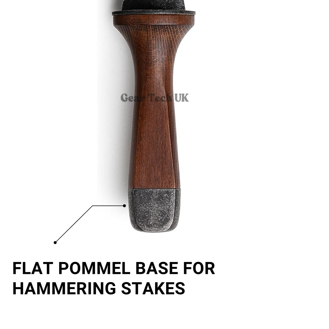 Mångsidig bushcraftkniv/campingkniv, perfekt för vildmark & trädgård. Robust verktyg med fodral.
