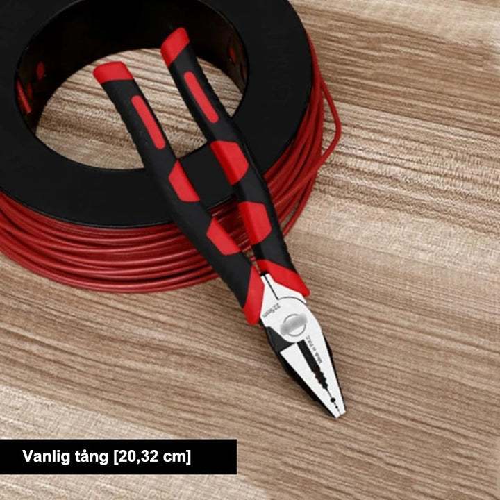 "Multifunktionell verktygstång med halkfria handtag i stål för hem och arbete, perfekt för olika trådhanteringsuppgifter."