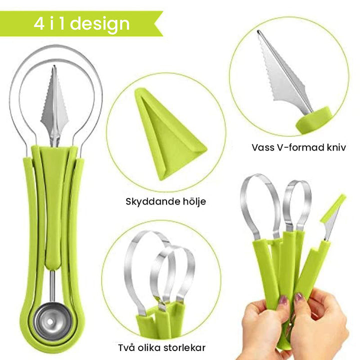 "Multifunktionellt carving knivset för kök av rostfritt stål, perfekt för precisionsarbete med frukt och grönsaker."