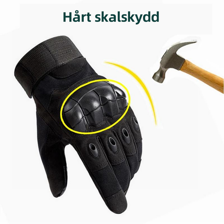 "Multisport utomhushandskar med pekskärm för män och kvinnor, svart läderdesign, perfekt för alla sportäventyr."