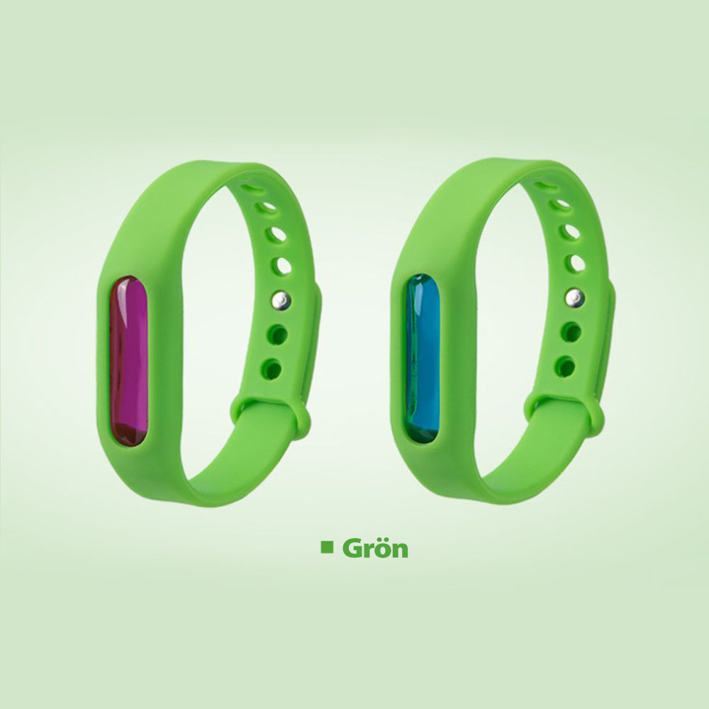 "Myggavvisande silikonarmband justerbart, unisex, flerfärgade alternativ för utomhusbruk, vattentät och bekväm design."