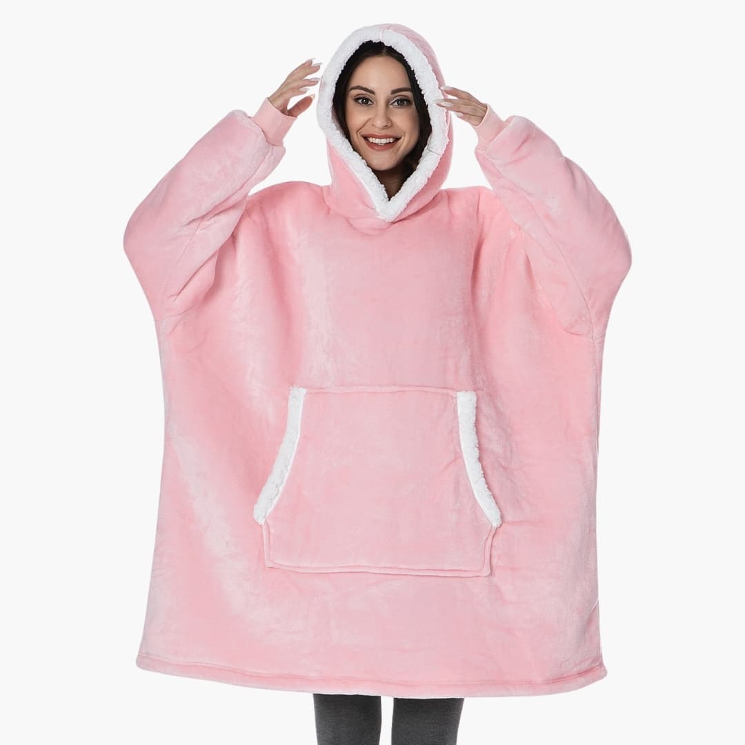 Unisex filttröja med stor huva och mysig känsla. Idealisk för avslappnade stunder och hemmakvällar.