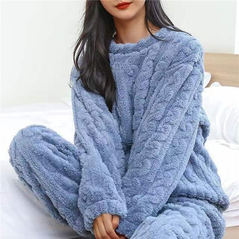 Långärmat dam pyjamas set i två delar, Amy. Mysiga nattkläder som fungerar utmärkt som loungewear.