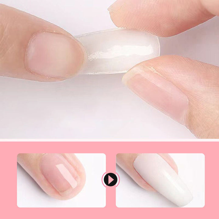 "Nagelförlängningsbyggargel Set för långa, starka naglar. Innehåller gel med glänsande finish och miljövänliga ingredienser."