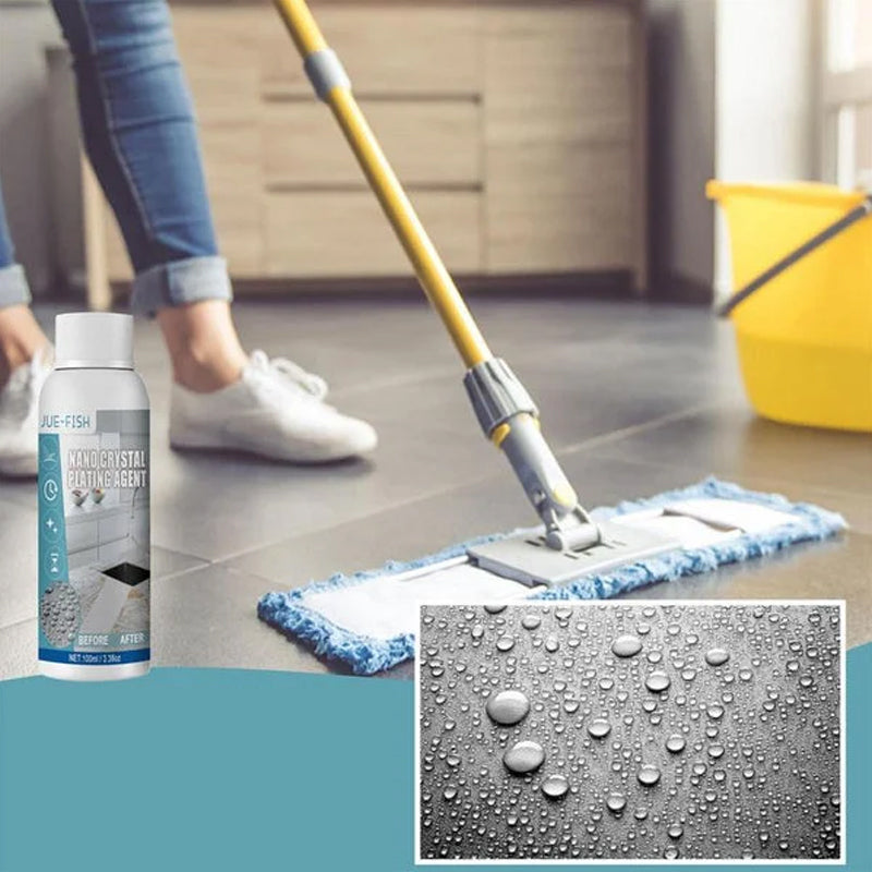 "Nano Crystal-beläggningsmedel för stenyta; transparent flaska, 100ml, skyddar granit, marmor med långvarig glans."