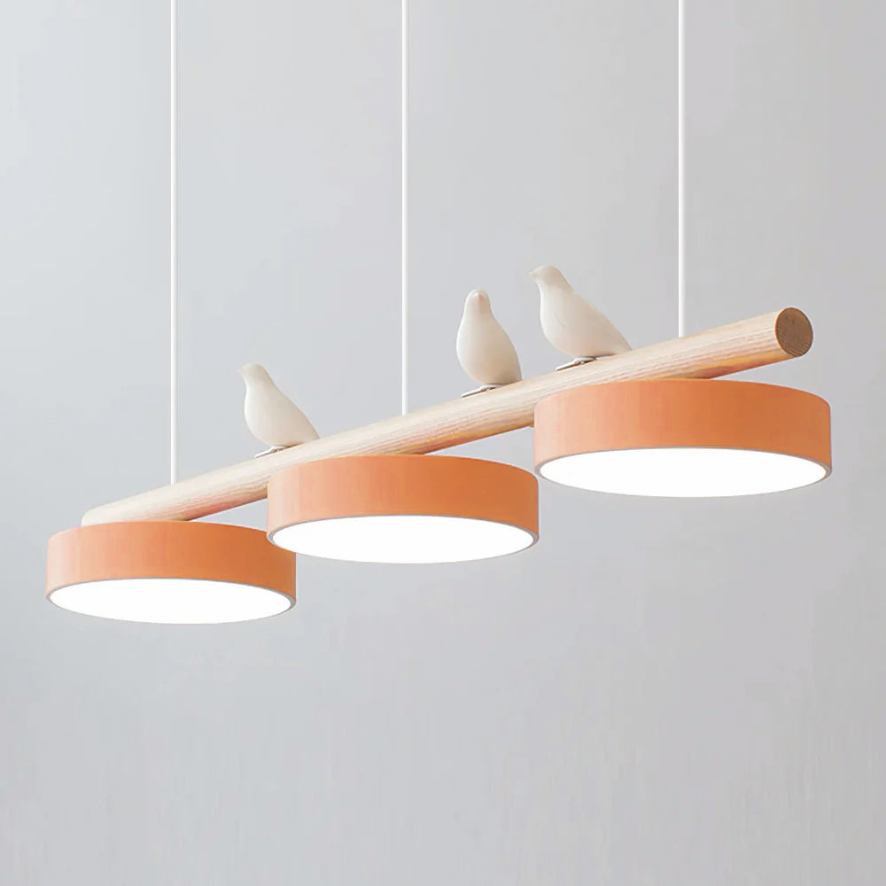 Fågelformad pendellampa, elegant takbelysning med justerbar LED funktion.