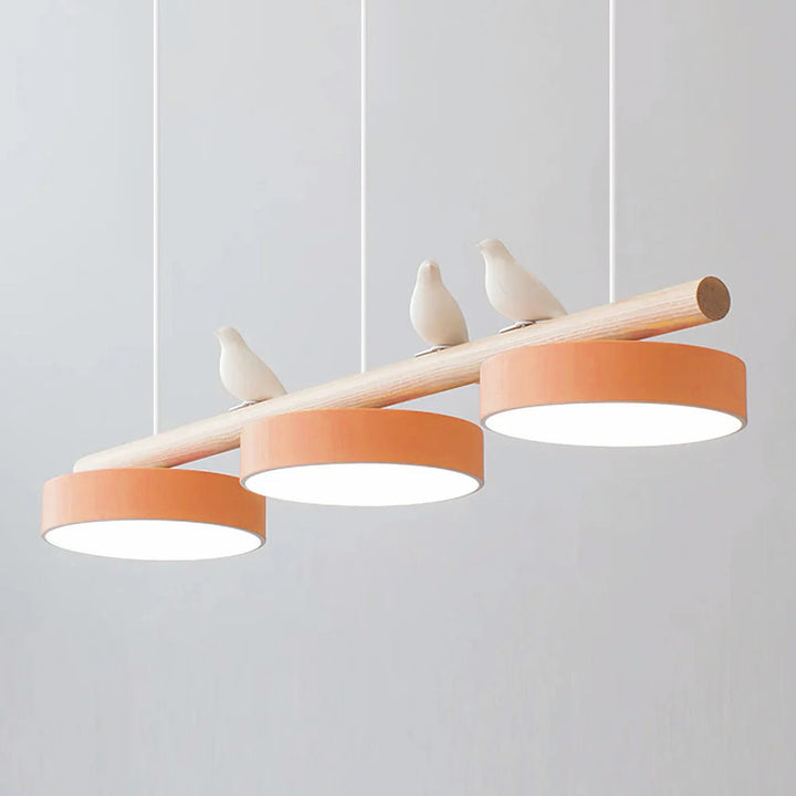 Fågelformad pendellampa, elegant takbelysning med justerbar LED funktion.