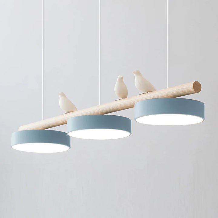 Fågeldesignad taklampa, dimbar LED för mysig och unik heminredning.