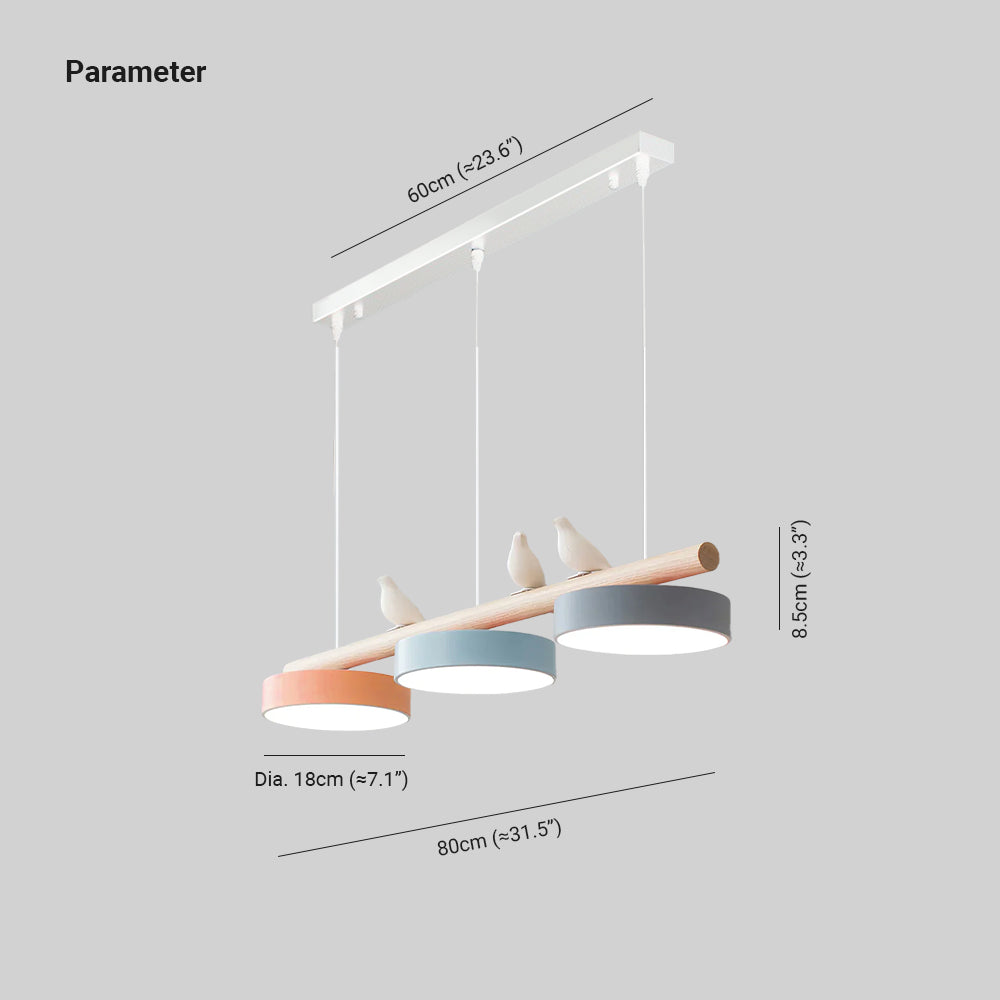 Naturinspirerad fågel taklampa, LED design för modern och justerbar belysning.