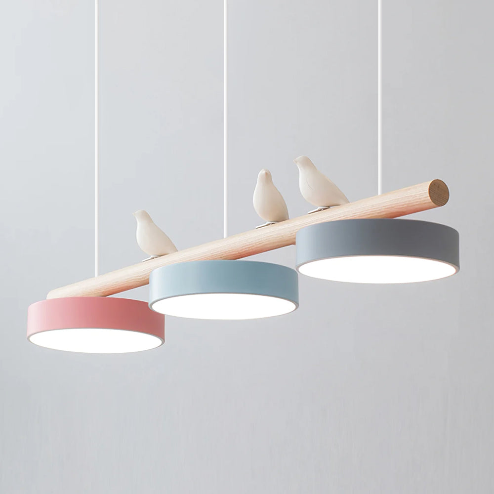 Unik design pendellampa, fågelinspirerad taklampa med justerbar LED.