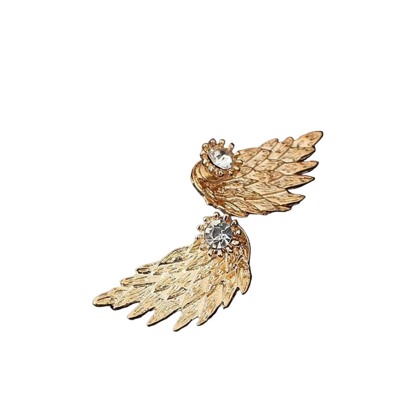 "Änglavinge örhängen med cubic zirconia, elegant design för kvinnor, glittrande smycke perfekt för alla tillfällen."