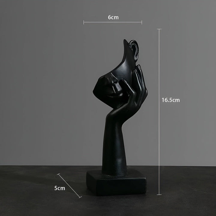 Slät harts skulptur, Nordic Mind abstrakt form. Perfekt konst & dekoration för skrivbord eller hylla.