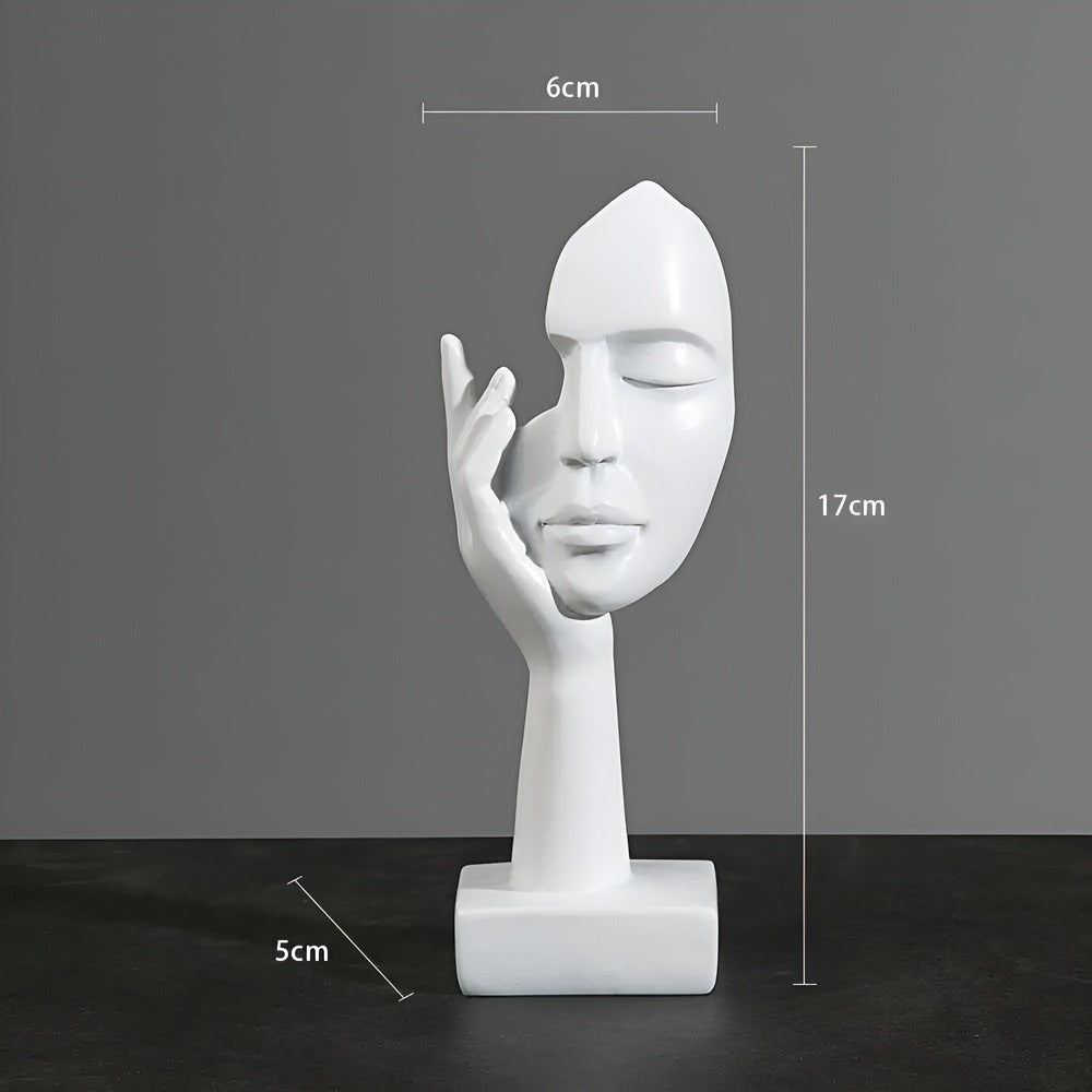 Nordisk design abstrakt skulptur i harts. Elegant konstobjekt som heminredning & bordsdekoration.