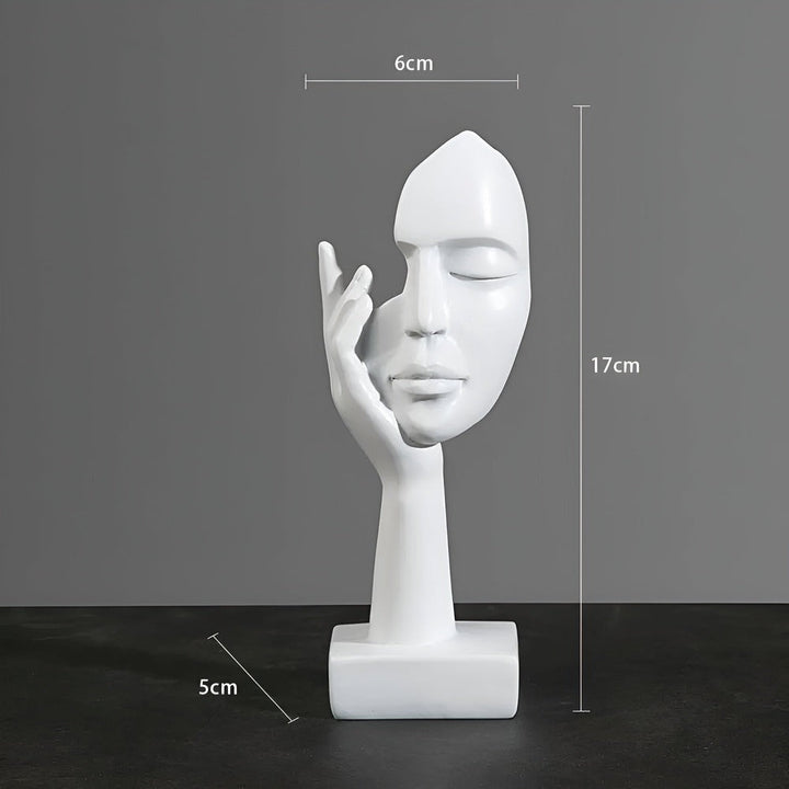 Nordisk design abstrakt skulptur i harts. Elegant konstobjekt som heminredning & bordsdekoration.