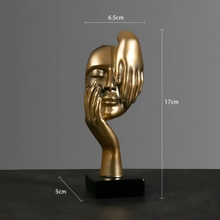 Modern harts skulptur, Nordic Mind. Abstrakt designkonst som unik dekoration för stilfulla hem.