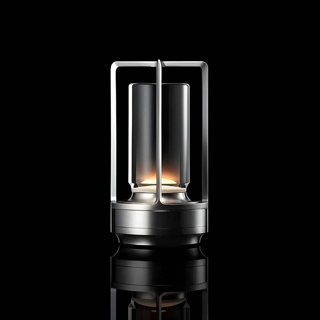 Trådlös LED-kristallampa för stämningsfull nordisk belysning. Dekorativ bordslampa för både inomhus och utomhus.