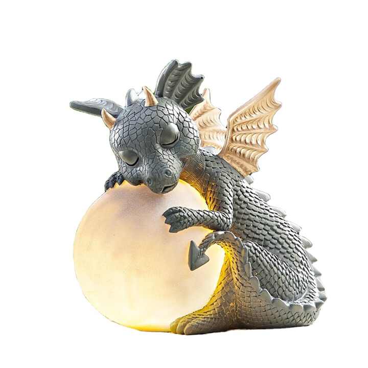 LED-draklampa för barnrumsinredning. Mysig bordslampa som ger varmt sken och fantasykänsla.