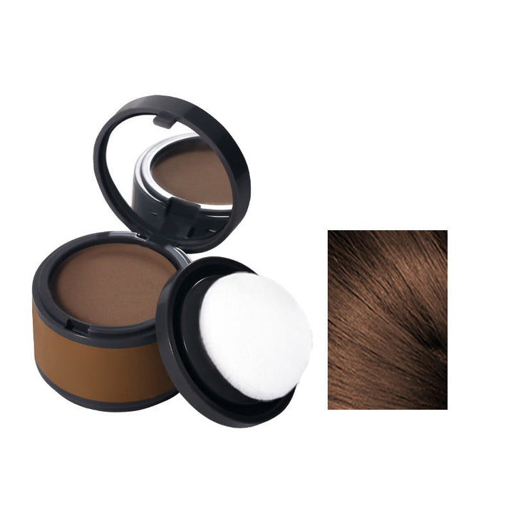 "Omedelbart hårfärgningspulver, naturlig look, döljer grå rötter, kompakta färgnyanser, lätt att applicera med puff."