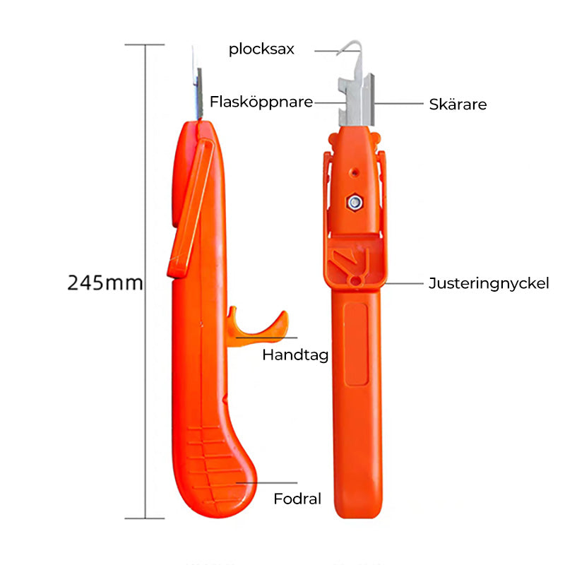 "Orange fruktverktyg för trädgårdsarbete, lätt vikt, bekväm design, skyddar händer, gjord av hållbart ABS och SK5-material."