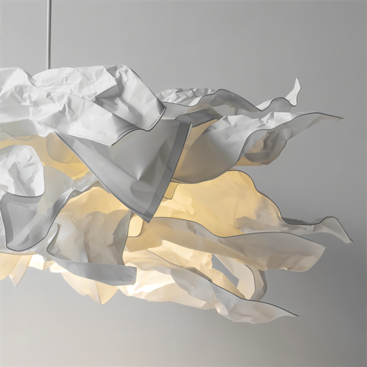 Unik DIY papperspendellampa, OriCloud vit hänglampa för kreativa och moderna hem.