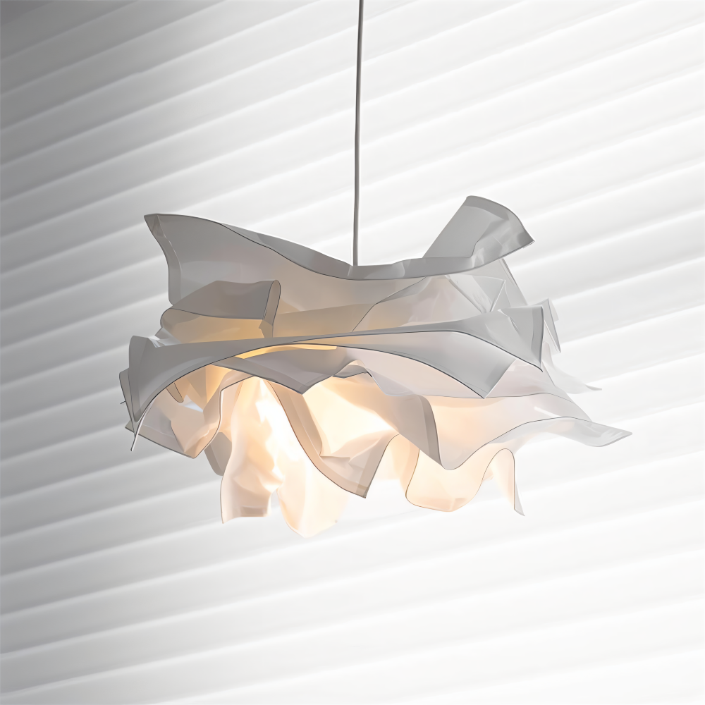 OriCloud vit taklampa, DIY papperslampa med molnform perfekt för barnrummet.