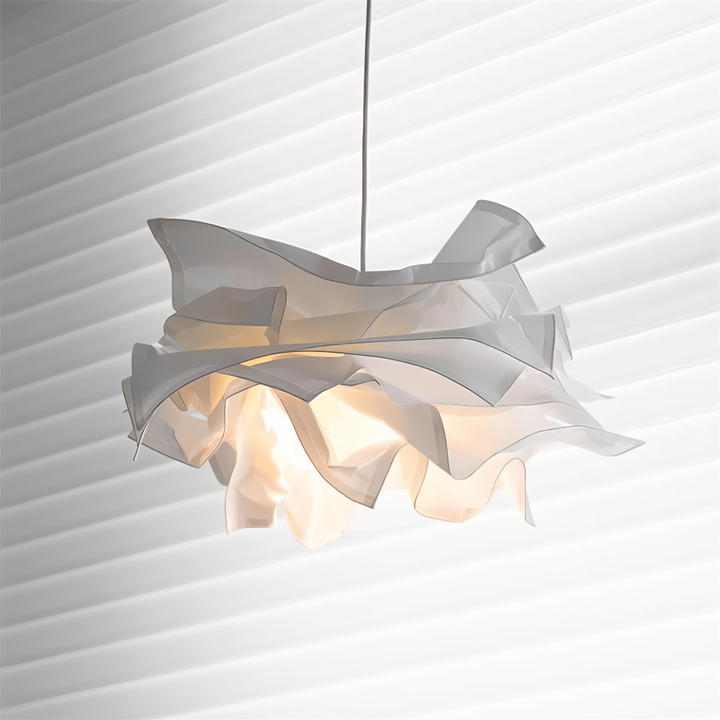 OriCloud vit taklampa, DIY papperslampa med molnform perfekt för barnrummet.