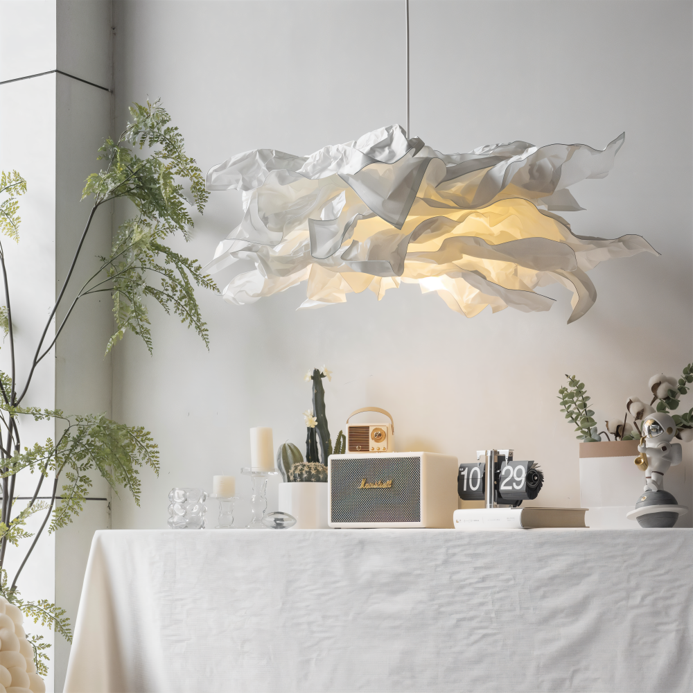 DIY papperslampa OriCloud, konstnärlig hänglampa för unik belysning i hemmet.
