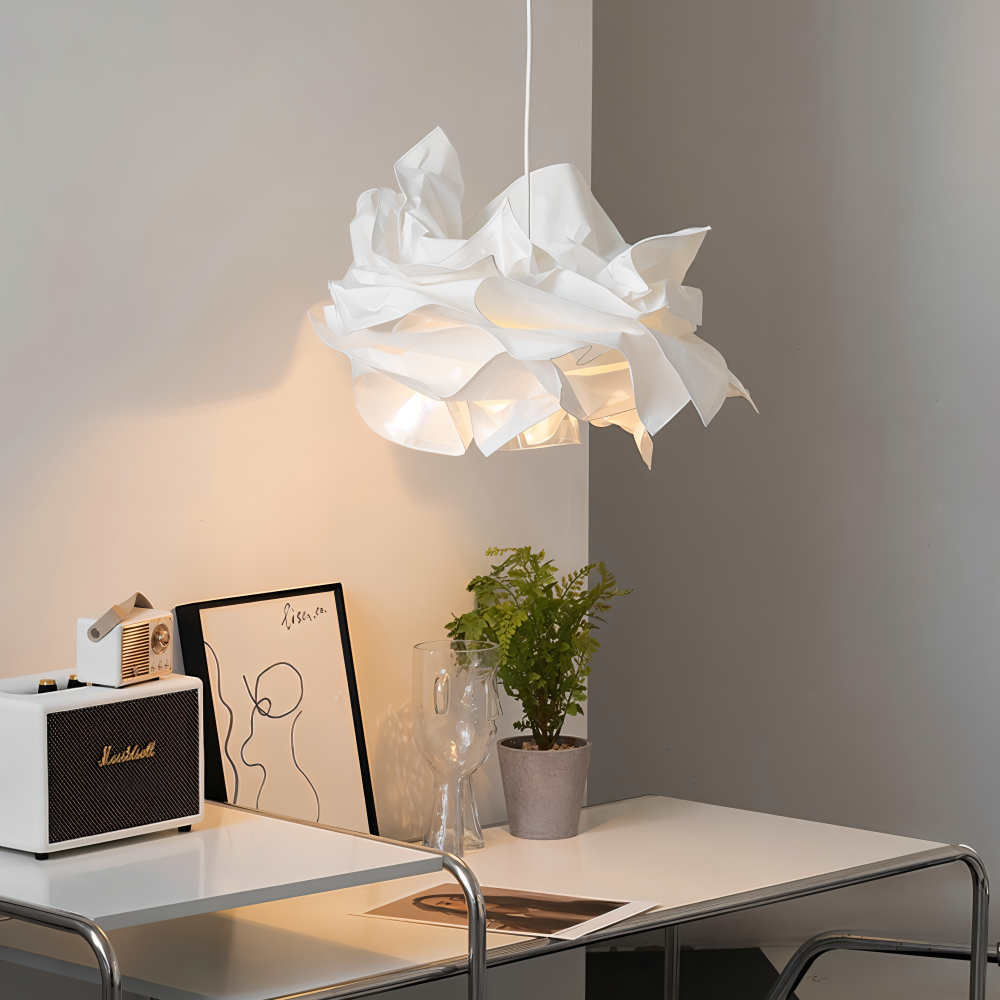 Enkel att montera, OriCloud DIY papperspendellampa som modern och funktionell belysning.