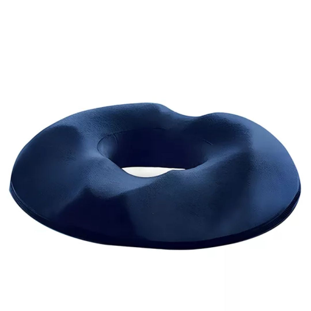 Ortopedisk donutkudde för svanskotan, ger tryckavlastning och smärtlindring.