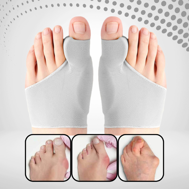 Ortopedisk tåseparator med gelkudde för hallux valgus. Ger smärtlindring, fotkomfort & fotskydd.