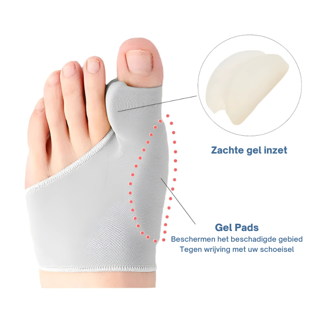 Innovativ tåseparator med gelkudde för unisex fotvård. Smärtlindring & komfort vid hallux valgus, daglig användning.