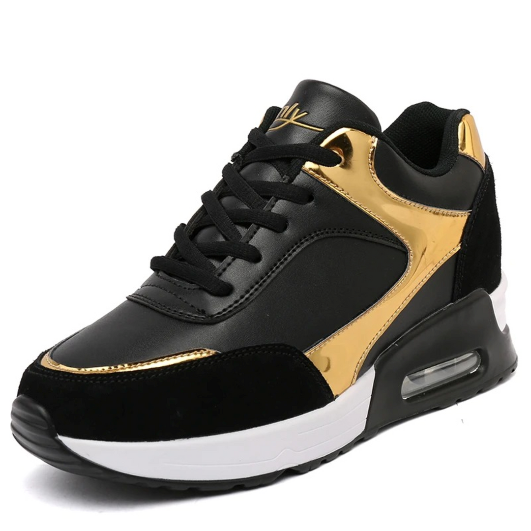 Komfortabla höga damsneakers, ortopediska vardags- och fritidsskor för moderna kvinnor.