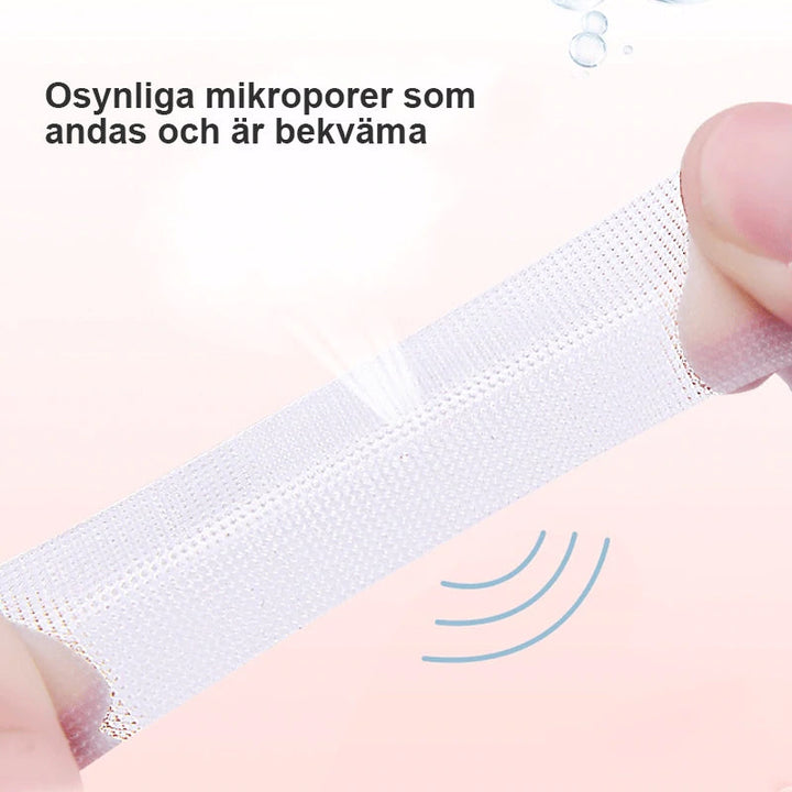 "Osynliga andningsbara unisex hälskydd i diskret design, ger komfort i alla skor, skyddar mot smärta och skav."