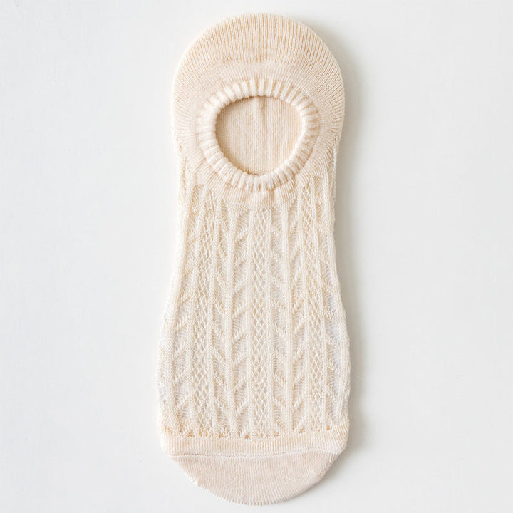 "Osynliga damstrumpor med ihålig meshdesign; lätt tyg, strechigt; finns i flera färger för alla tillfällen."