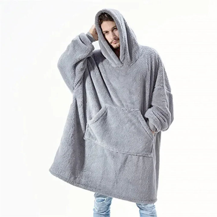 Oversized fleecefilttröja, mysig & varm. Perfekt för damer & herrar som vill ha hemkomfort på vintern.