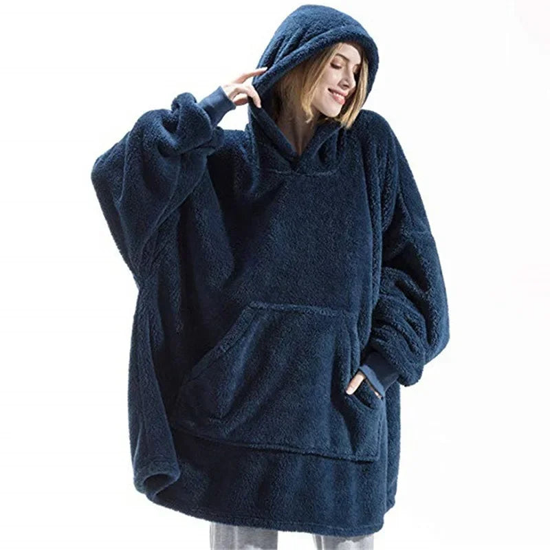 Perfekt present: En mysig oversized filttröja i fleece för damer & herrar. Ultimat hemkomfort & värme.