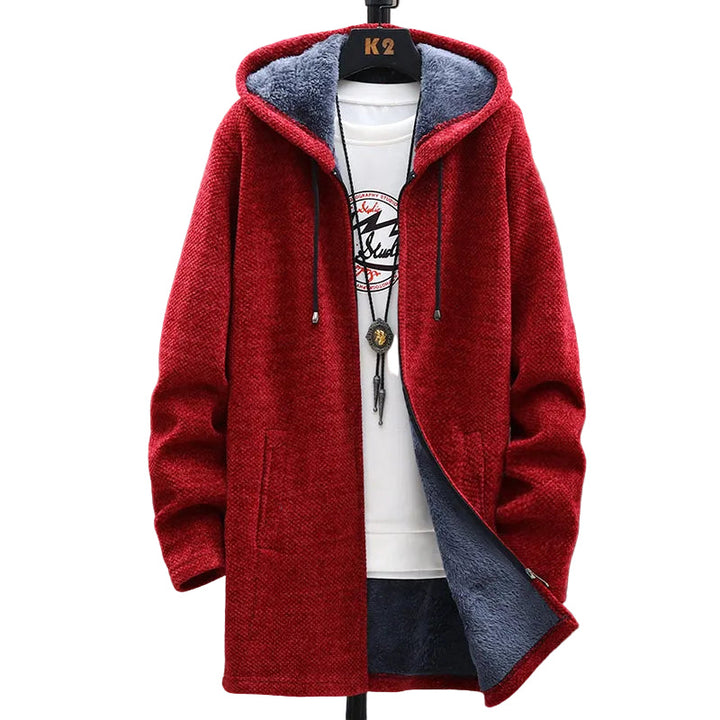 Oversized unisex huvtröja med dragkedja i svart, perfekt för avslappnad stil & komfort under höst/vinter.