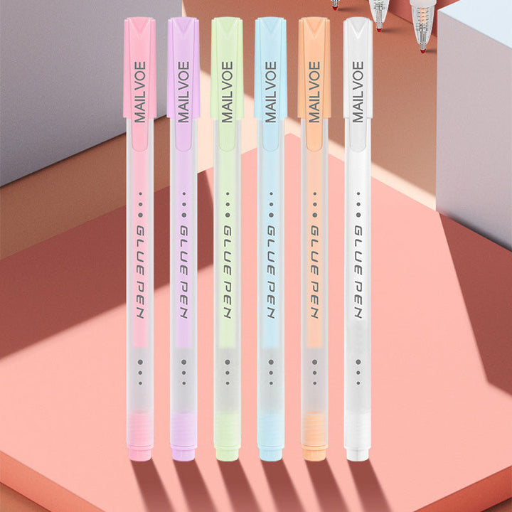 "Paket om 6 snabbtorkande precisionslimpennor med ergonomisk design och fin spets för exakt och mångsidig applicering."