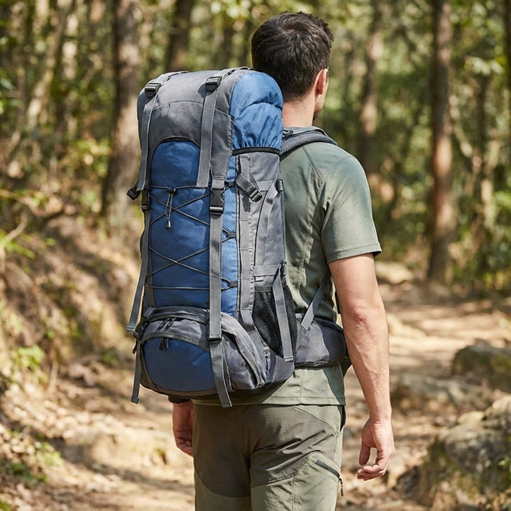 Pathward rymlig trekkingryggsäck, perfekt för vandring & campingäventyr. Ergonomisk och vattenavvisande.