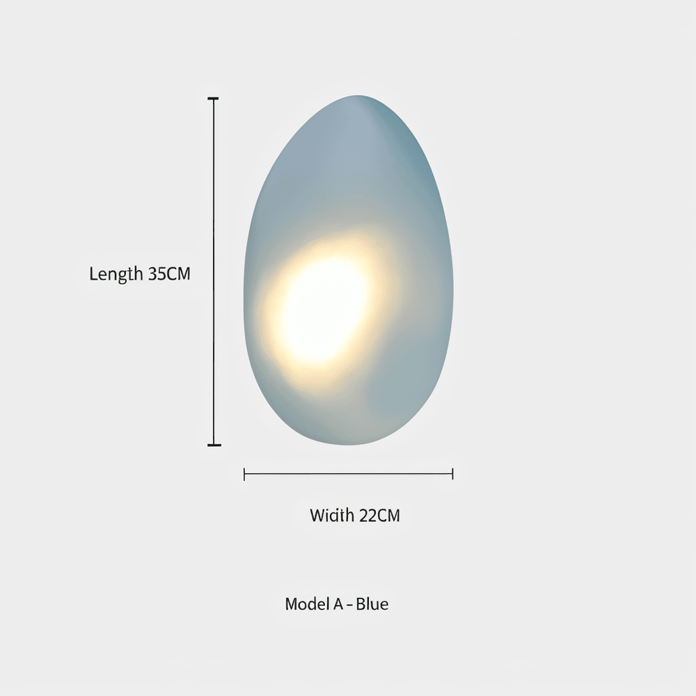 PebbleHue, modern LED-vägglampa i nordisk stil för funktionell och dekorativ belysning.