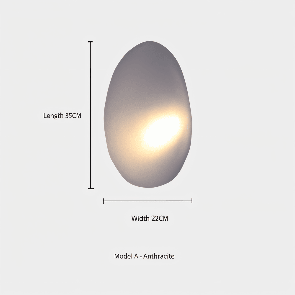 Glaslampa PebbleHue LED-vägglampa, perfekt för en touch av nordisk minimalism.