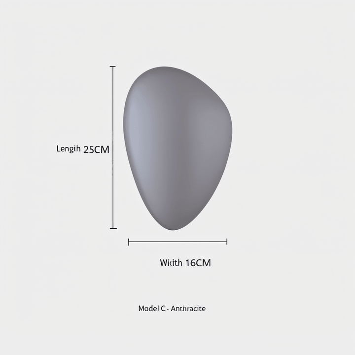 Energieffektiv PebbleHue vägglampa, LED-belysning för sovrum i modern stil.