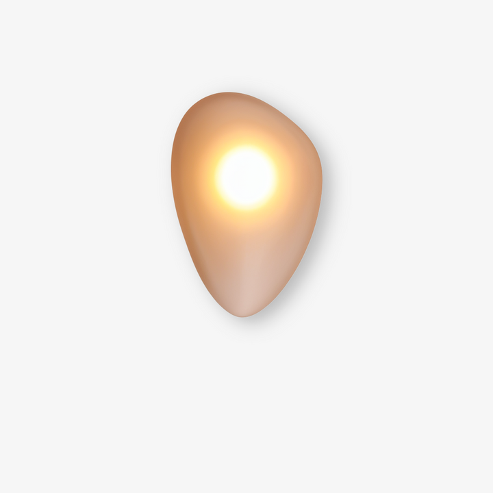 PebbleHue LED-vägglampa i glas, modern belysning för en minimalistisk inredning.