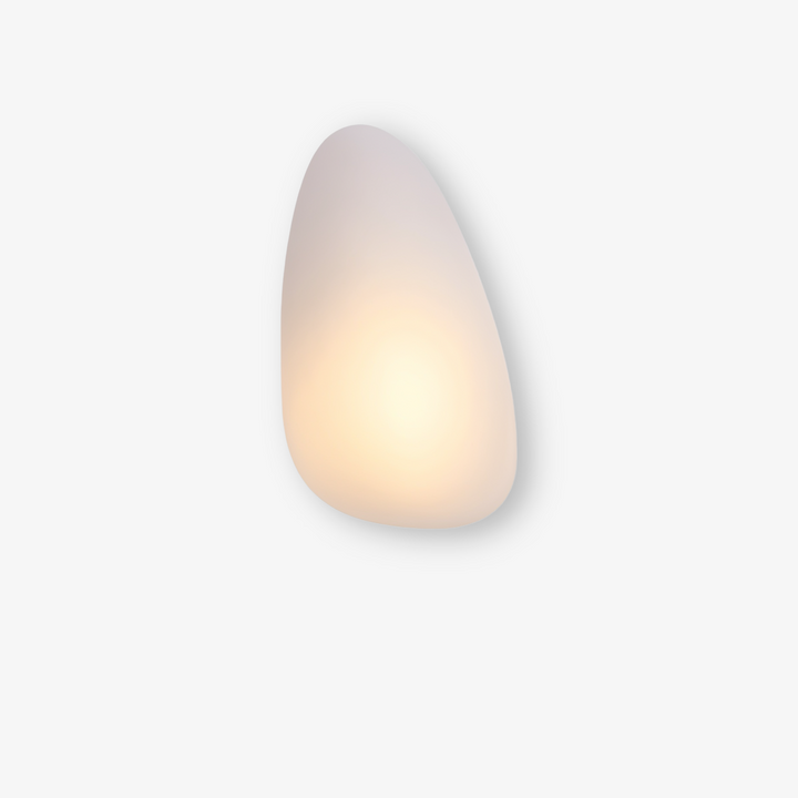 Glaslampa PebbleHue LED-vägglampa, lyser upp med energieffektiv skönhet.