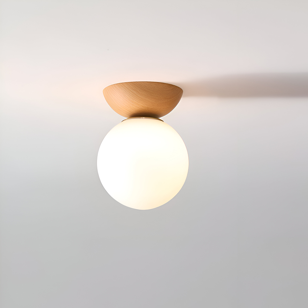 Perle LED-taklampa – energieffektiv och vacker. Japansk design med pärlor för sovrummet.
