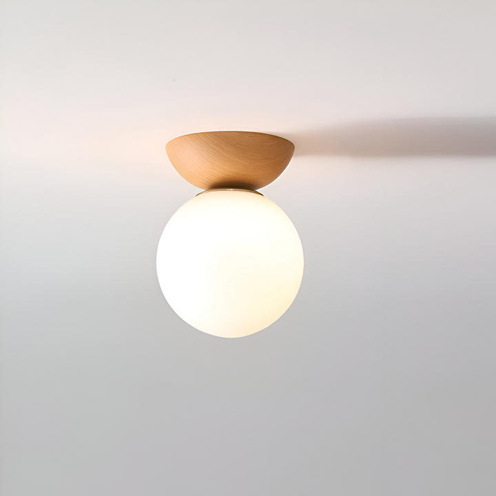 Perle LED-taklampa – energieffektiv och vacker. Japansk design med pärlor för sovrummet.