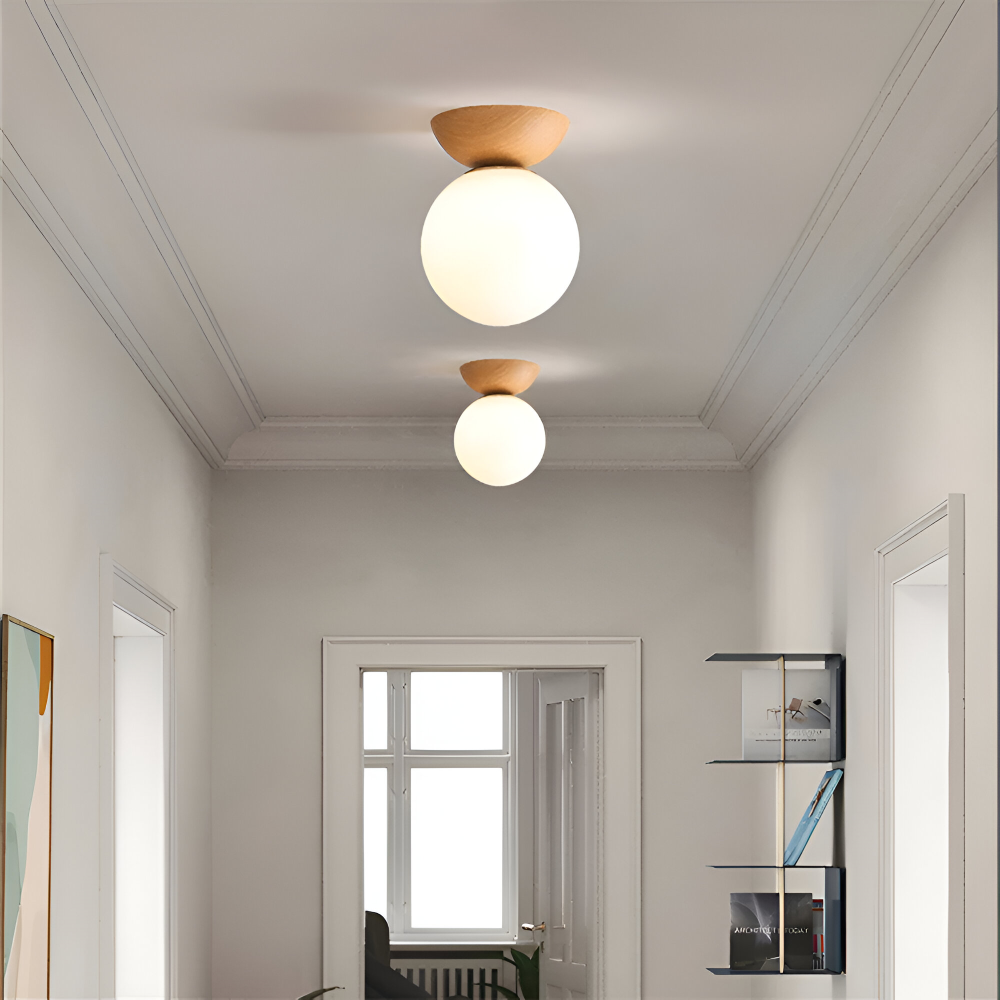 Designer Perle LED-taklampa, japansk estetik med modern touch. Varm, energieffektiv belysning.