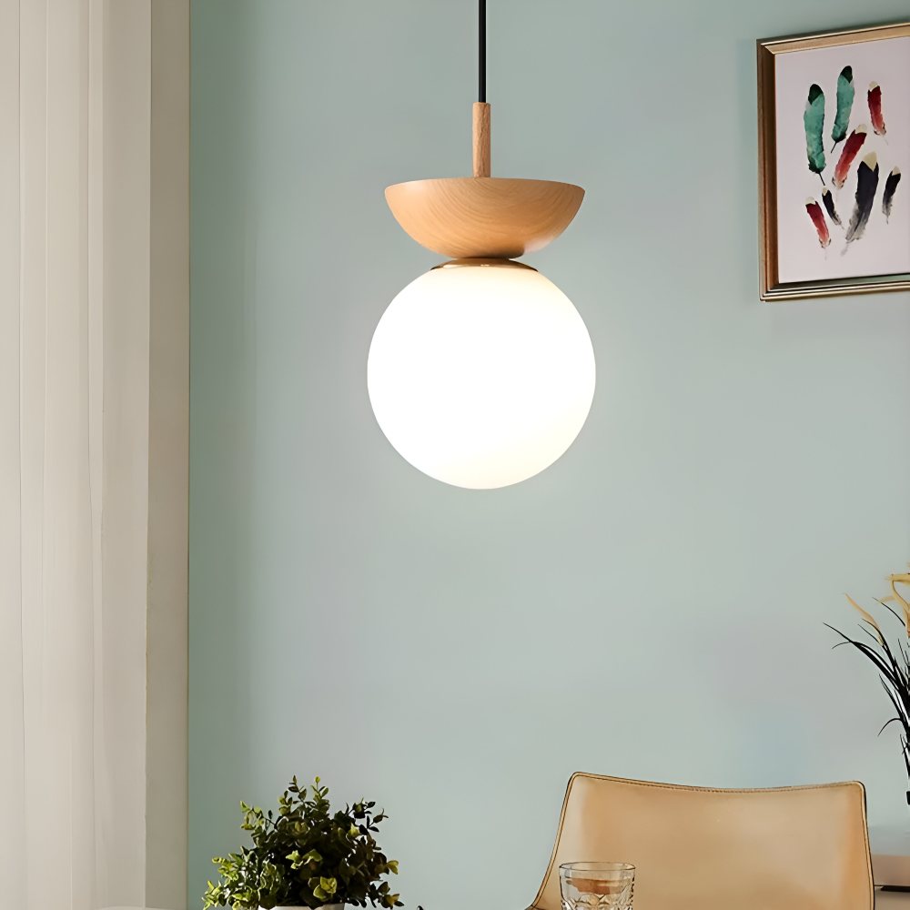 Vacker Perle LED-taklampa med japansk pärldesign. Modern och varm belysning för alla rum.