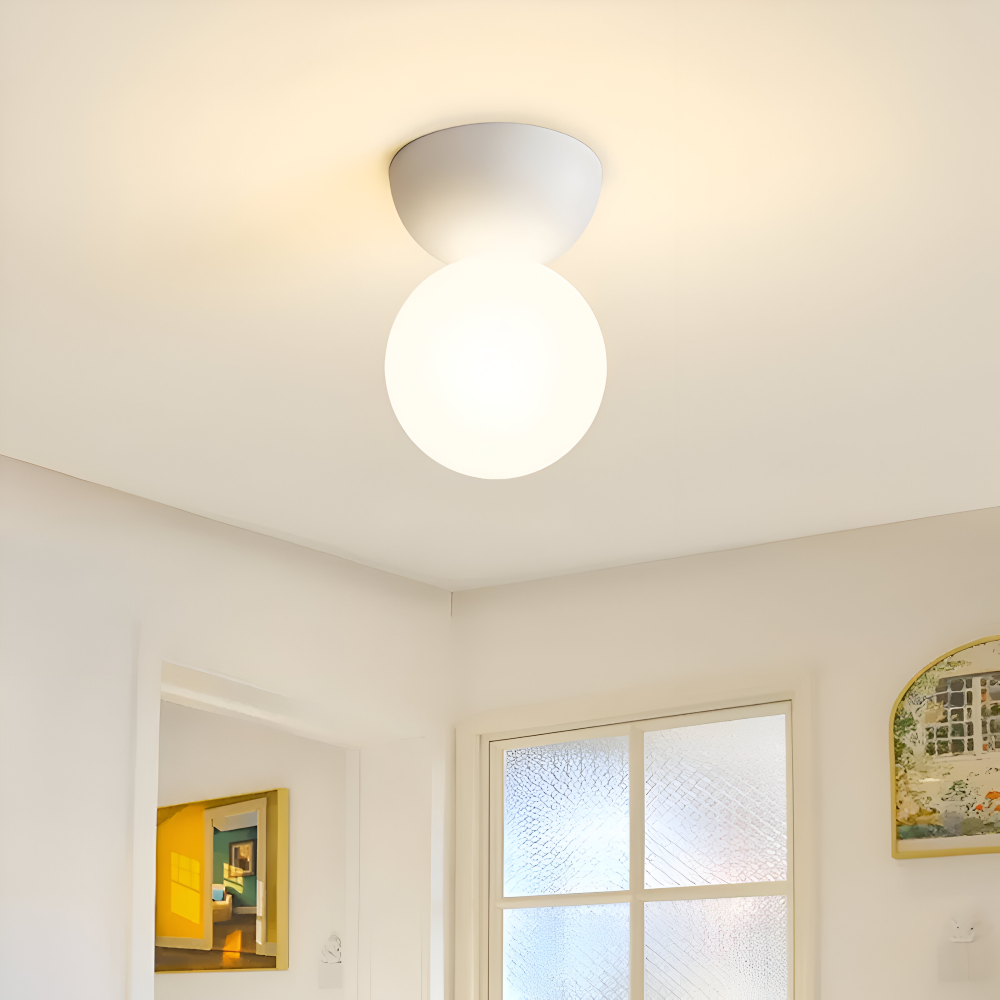 Energieffektiv Perle LED-taklampa. Japansk modern pärldesign ger varm hembelysning.